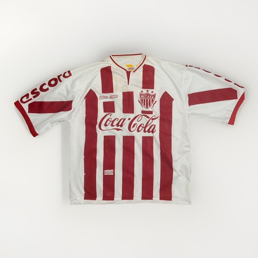 Vintage Club Necaxa Rayos Soccer Jersey Coca-Cola Sponsor XXL #10 Mexico